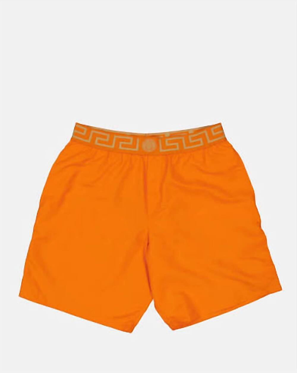 NEW VERSACE men's swim shorts in orange / gold